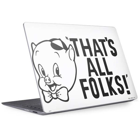 Looney Tunes Porky Thats All Folks Grid Surface Laptop 2 Skin